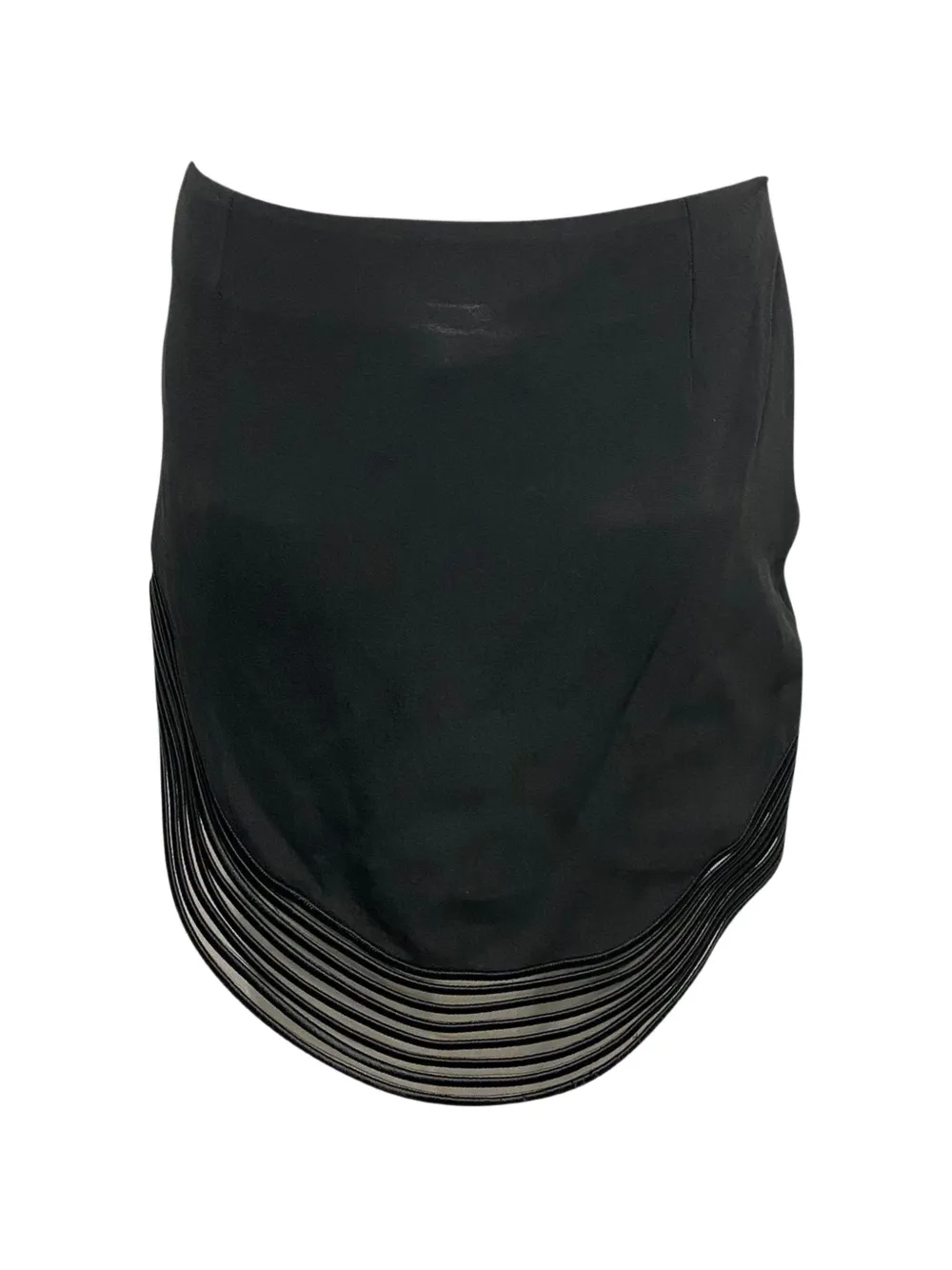 Stella McCartney Pre-Owned rib wave mini skirt - Nero