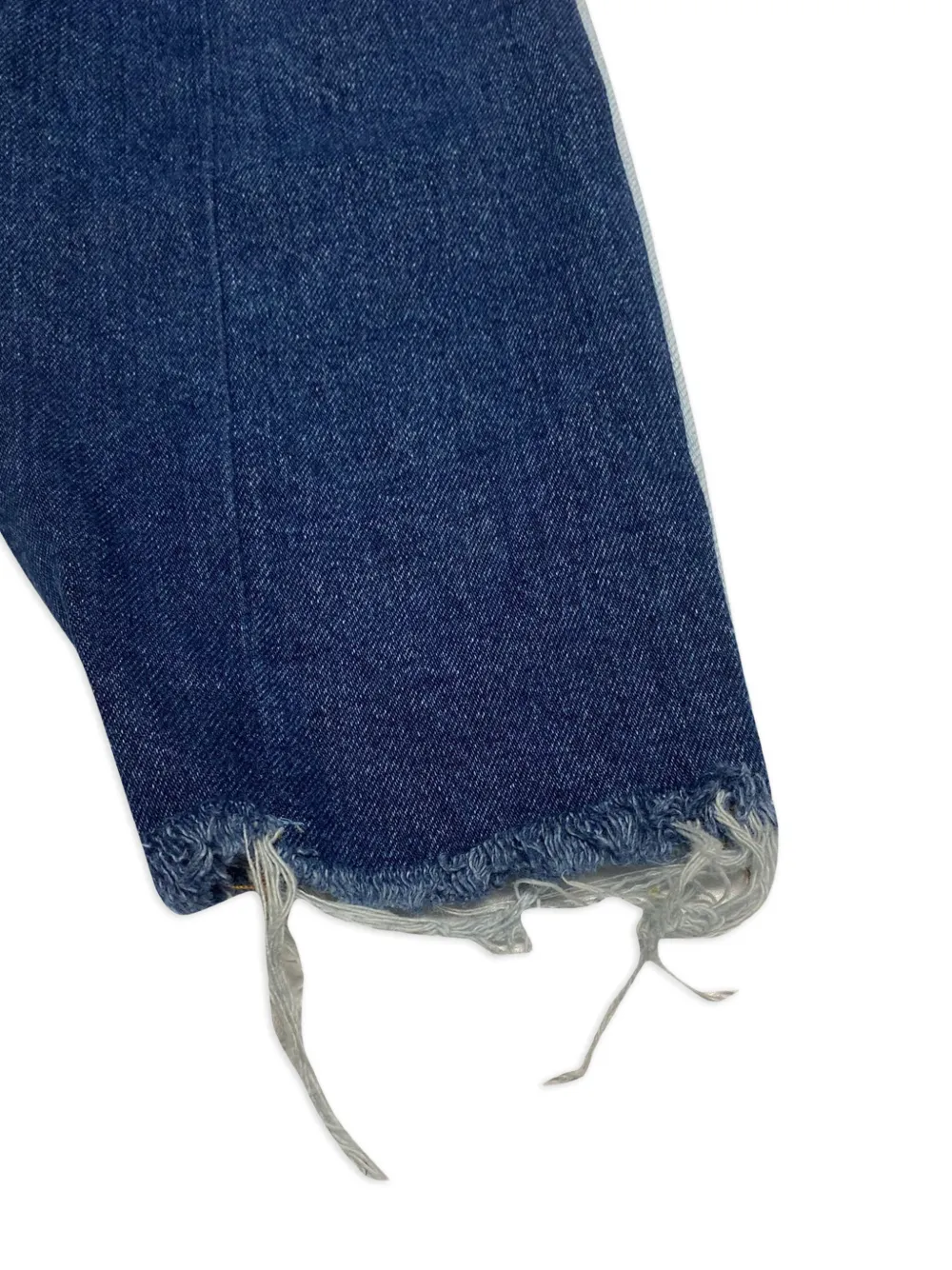  Sandro Patchwork Frayed Jeans - Blue 