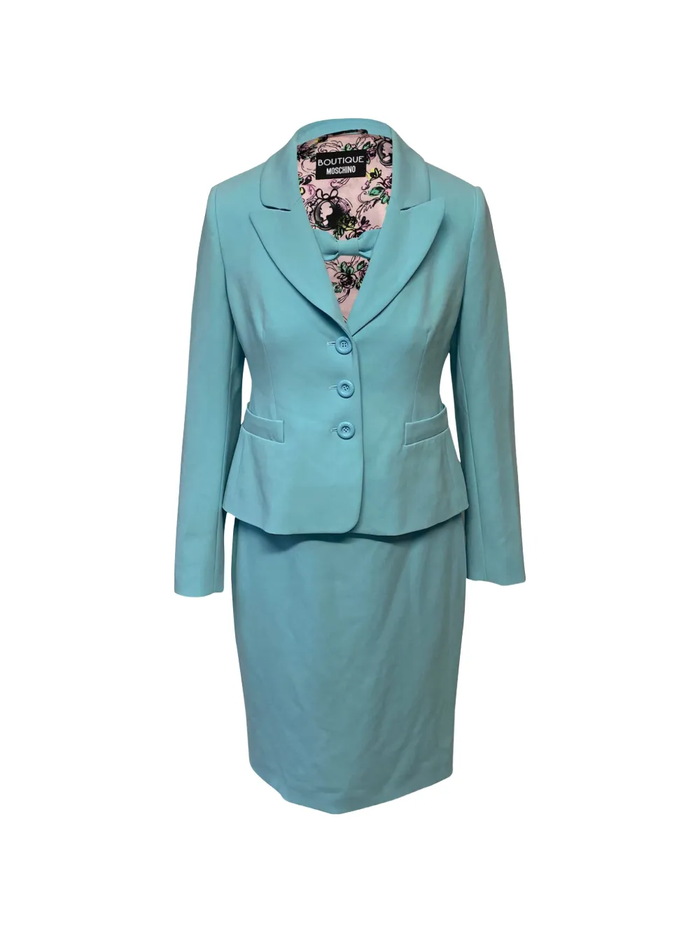 Moschino Pre-Owned bow cut-out blazer set - Blu
