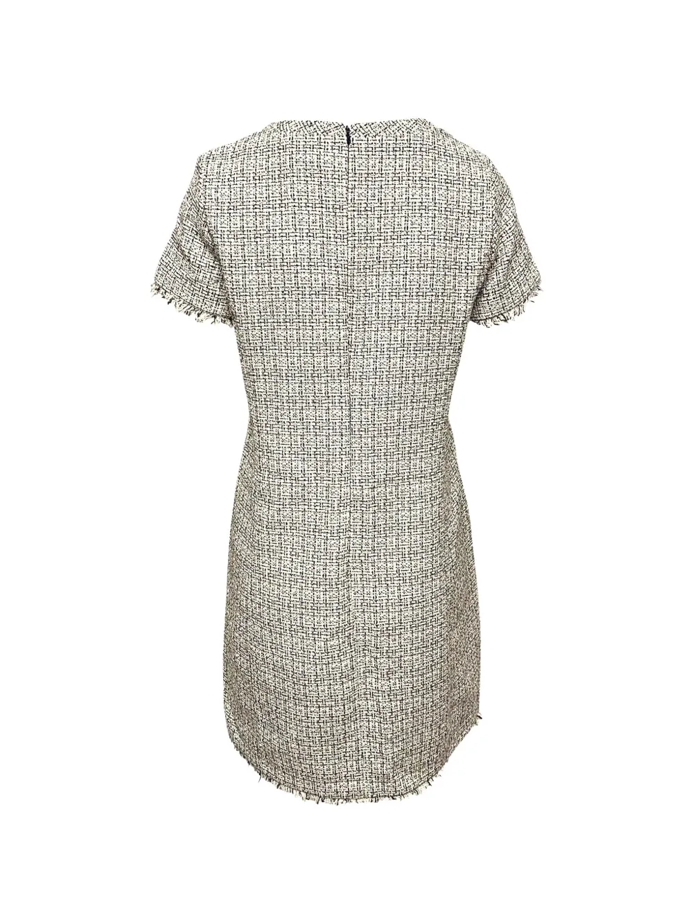  Weekend Max Mara Tweed Fringe Dress - Neutrals 