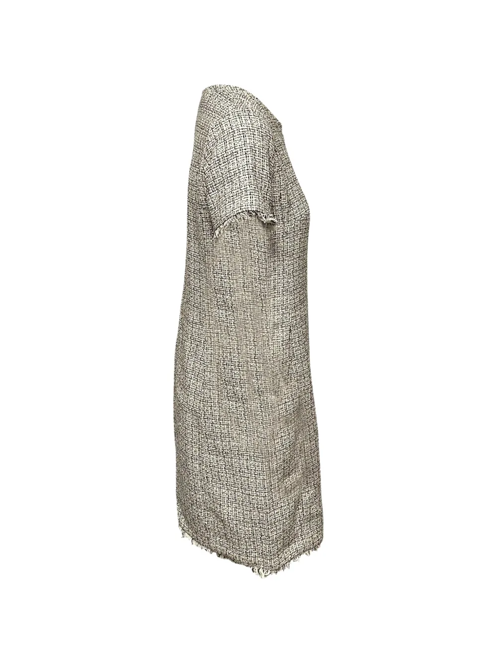  Weekend Max Mara Tweed Fringe Dress - Neutrals 