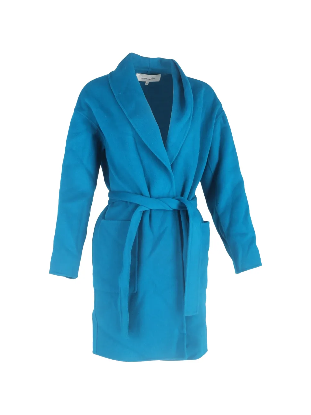 Diane Von Furstenberg Vintage long-sleeve belted coat - Blu