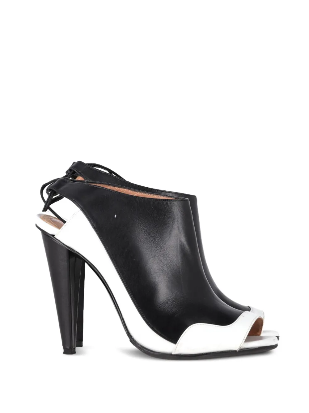 Roland Mouret Damier peep-toe ankle boots - Nero