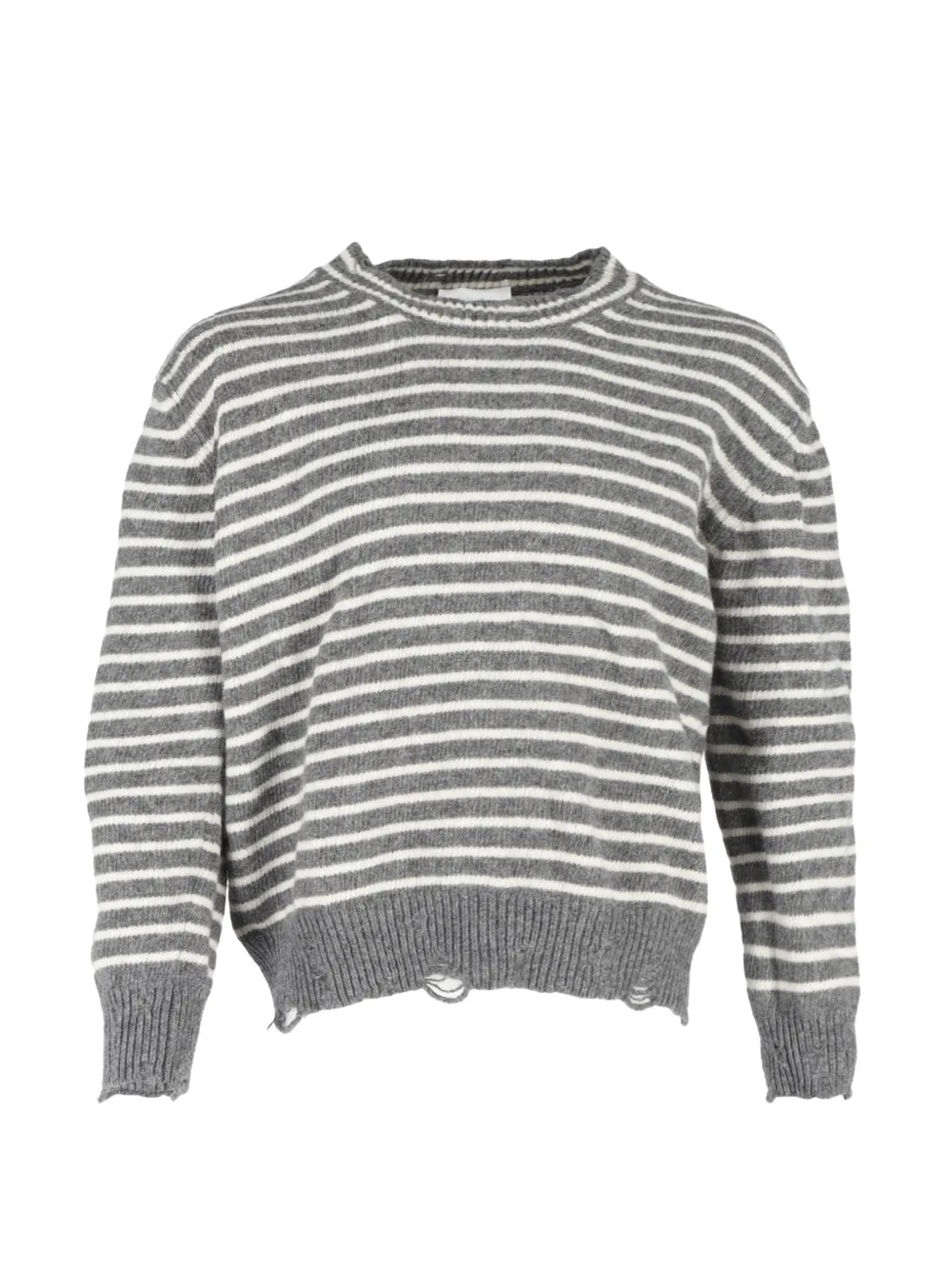 AMI Paris striped distressed sweater - Grigio