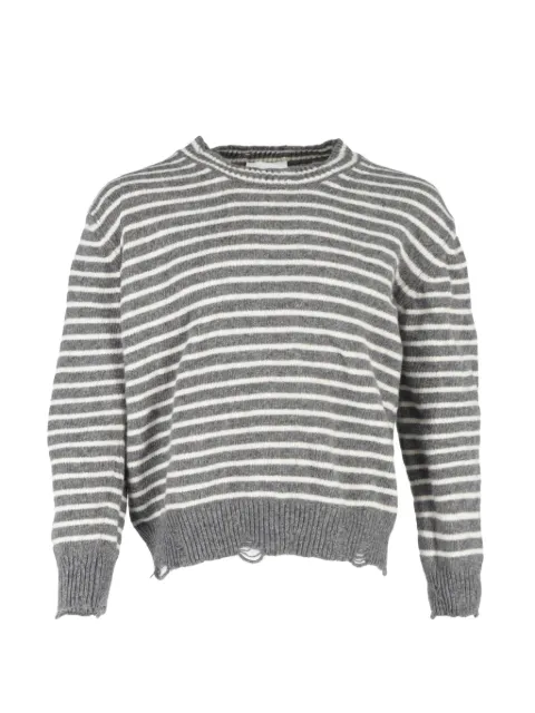 AMI Paris striped distressed sweater