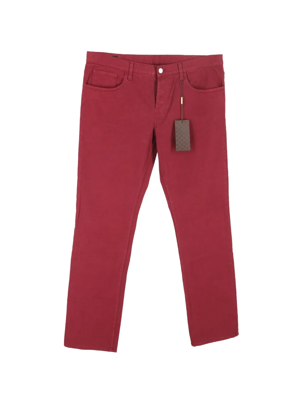 Gucci Pre-Owned slim-fit cotton trousers - Rosso