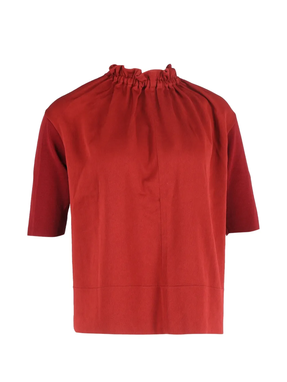 Marni Pre-Owned ruffle neck top - Rosso