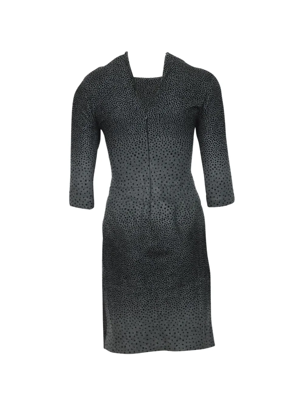  Issa Polka-dot Gathered Dress - Grey 