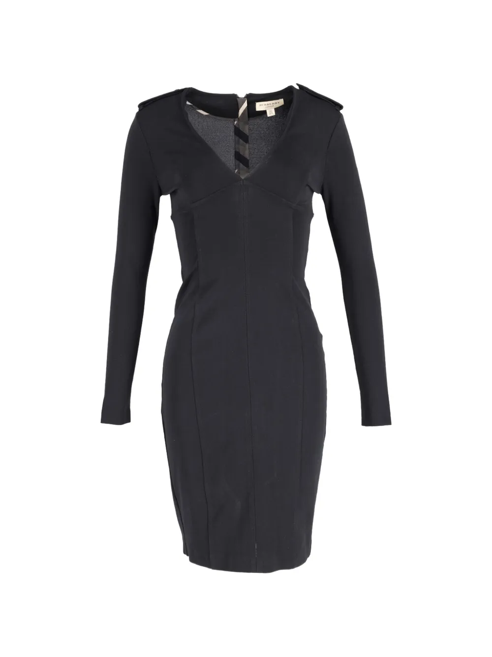 Burberry Pre-Owned Epaulette v-neck dress - Nero