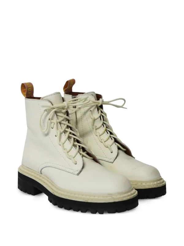 Proenza Schouler lug-sole lace-up Boots | White | FARFETCH MY