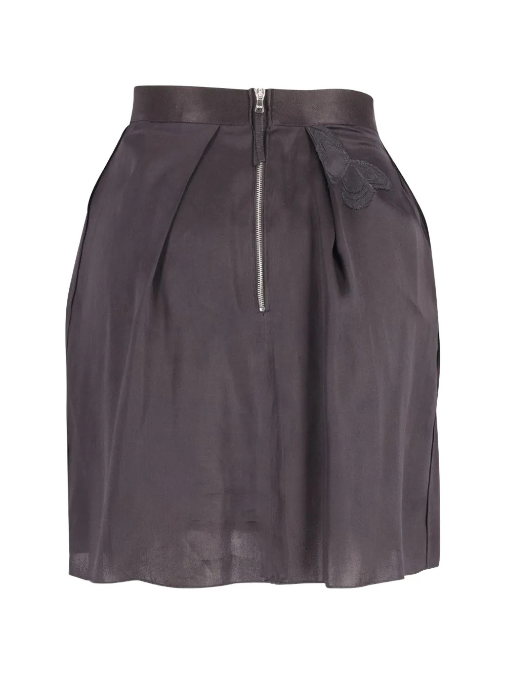  Dolce & Gabbana Pre-owned Minijupe Plissée à Appliqué Papillon - Gris 