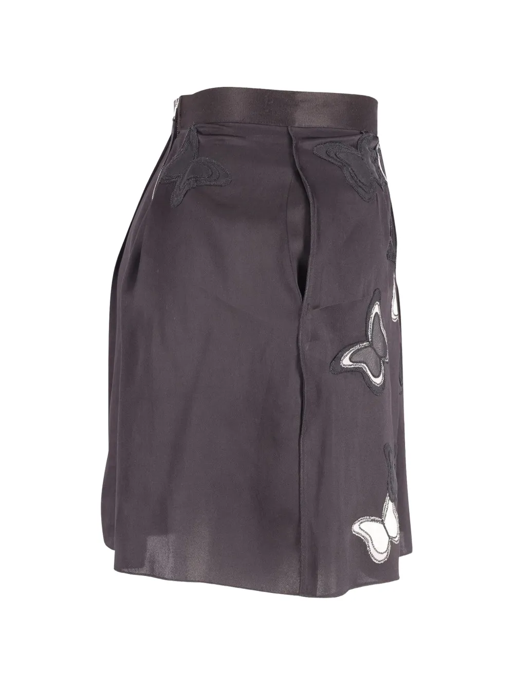  Dolce & Gabbana Pre-owned Minijupe Plissée à Appliqué Papillon - Gris 
