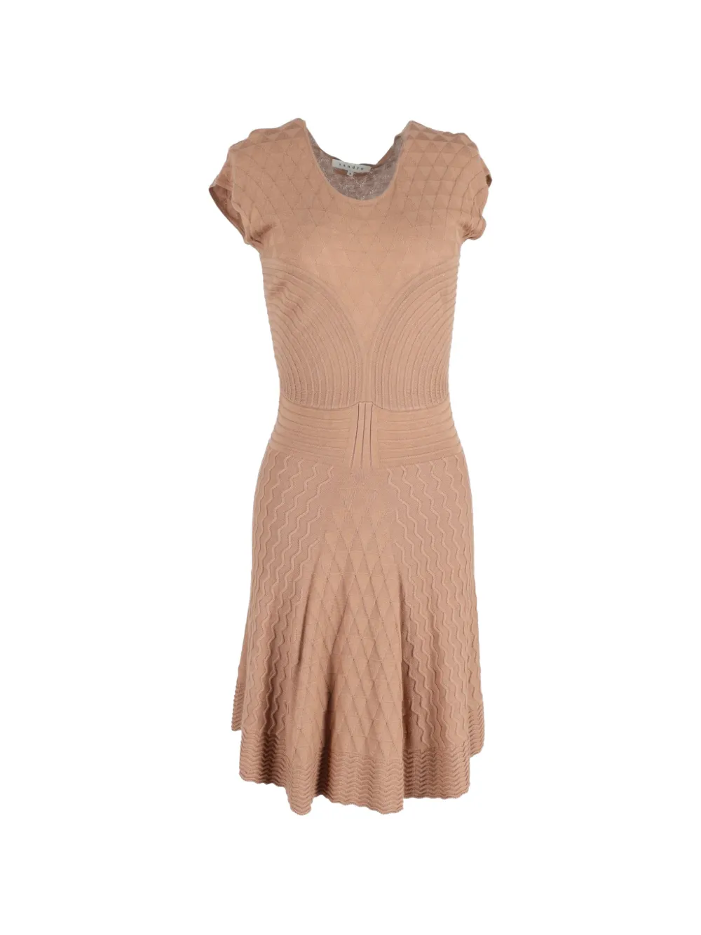 SANDRO knitted flared dress - Toni neutri