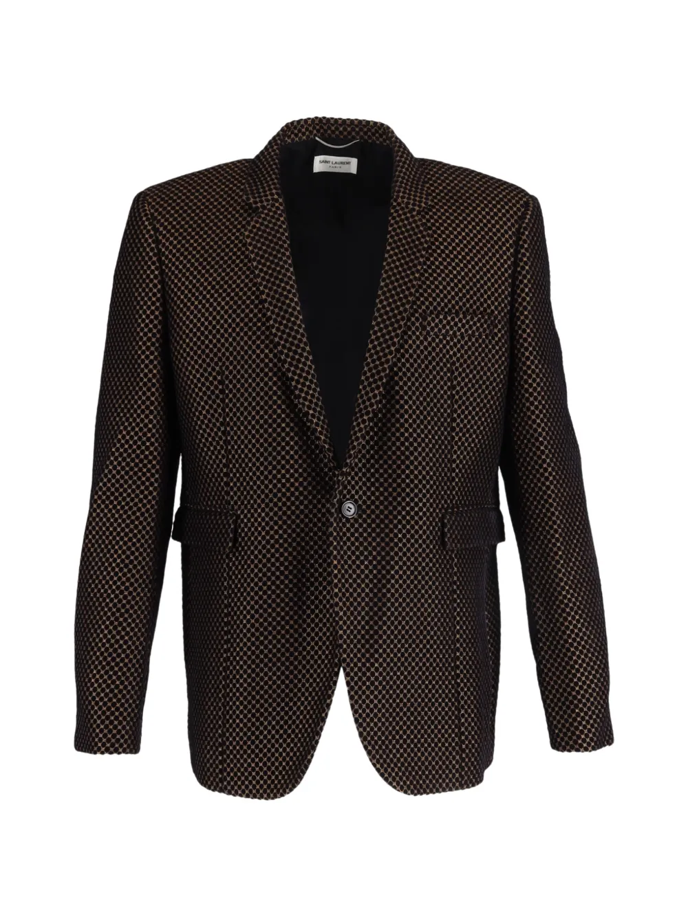 Saint Laurent Pre-Owned tuxedo jacquard blazer - Nero