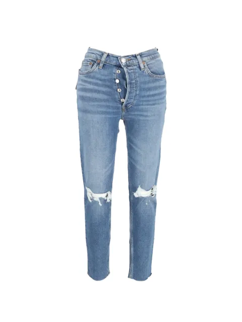 RE/DONE jeans slim con efecto envejecido