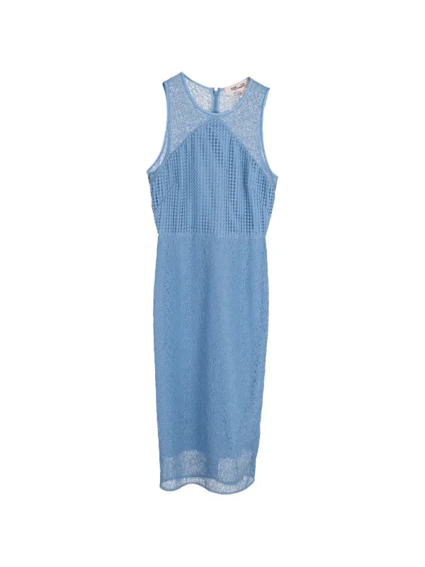 chinese dress ladies DIANE VON FURSTENBERG $568 RARE STYLE CROCHETED CLASSIC NAVY DRESS WIT –  Vintage Clothing & Fashions