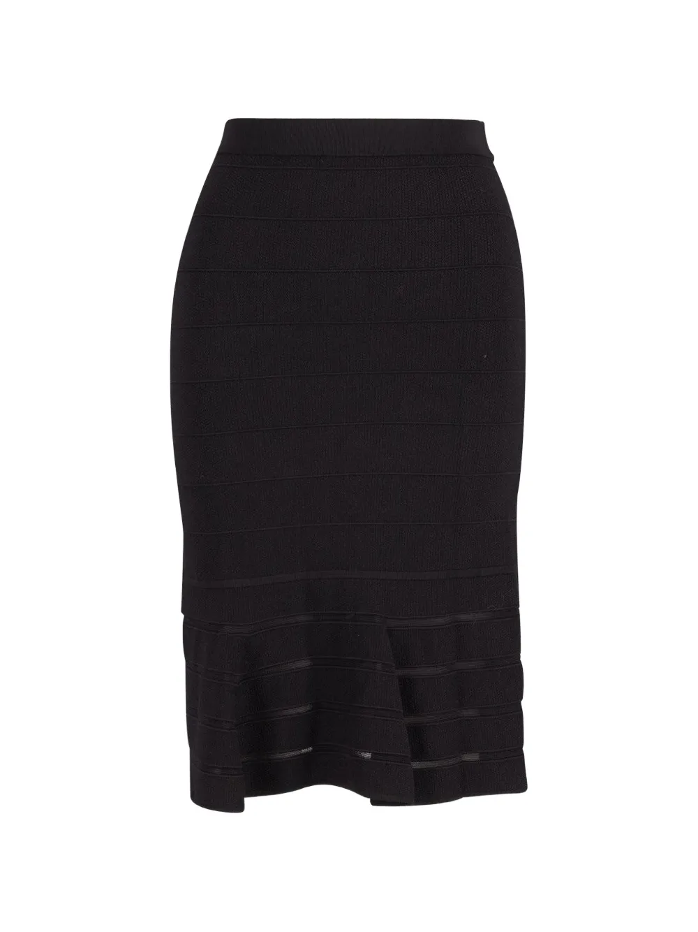 SANDRO flared-hem knitted skirt - Nero