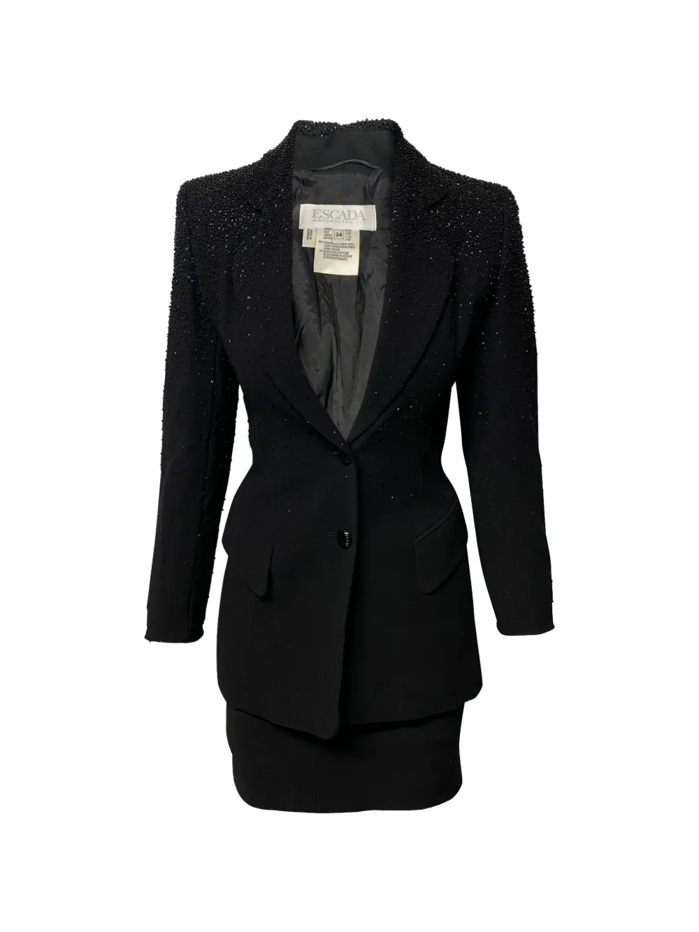 Escada Pre-Owned single-breasted blazer and skirt set - Nero