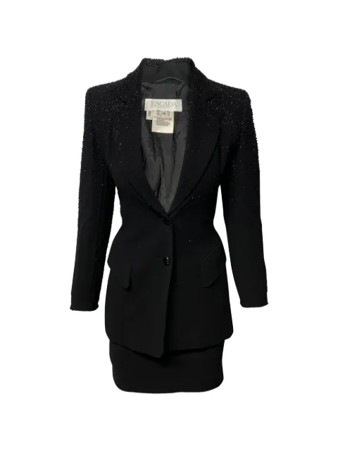 Escada Pre-Owned set de blazer y falda con botones