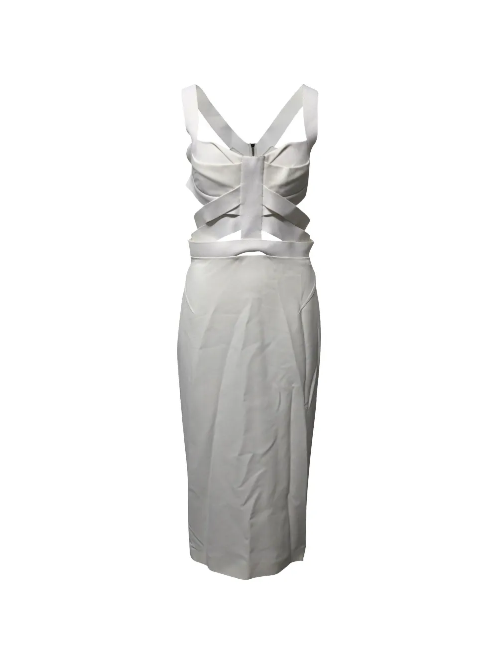  Rm By Roland Mouret Skeleton Structured Dress - White 