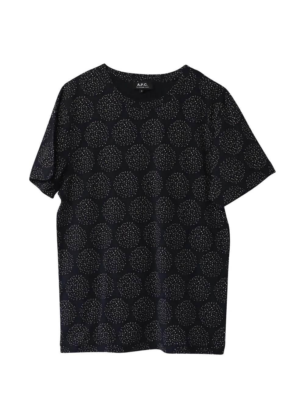 A.P.C. polka dot crewneck t-shirt – Black