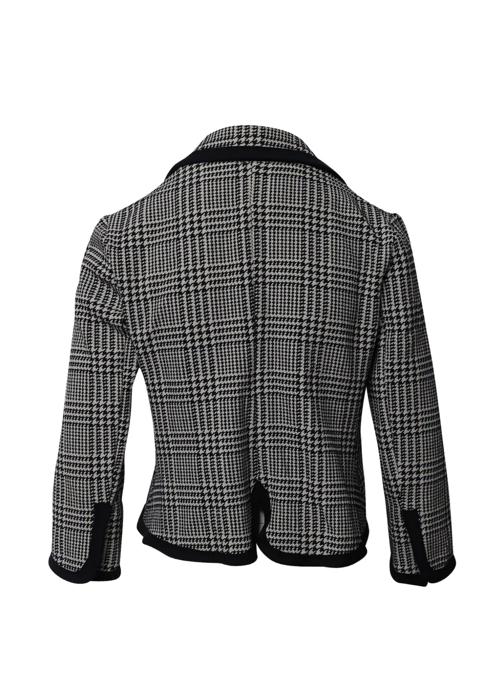  Marni Pre-owned Cropped Checked-pattern Jacket - Black 