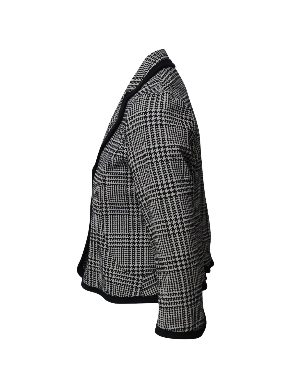  Marni Pre-owned Cropped Checked-pattern Jacket - Black 
