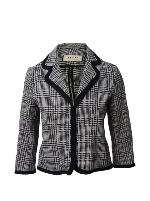 Marni Pre-Owned チェック クロップドジャケット