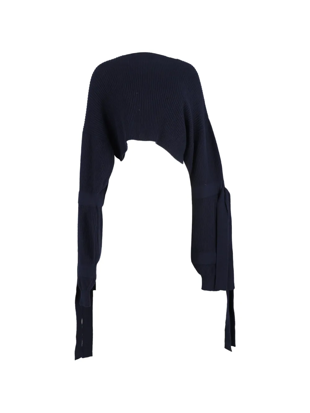 Stella McCartney Pre-Owned cropped ribbed hoodie - Blu