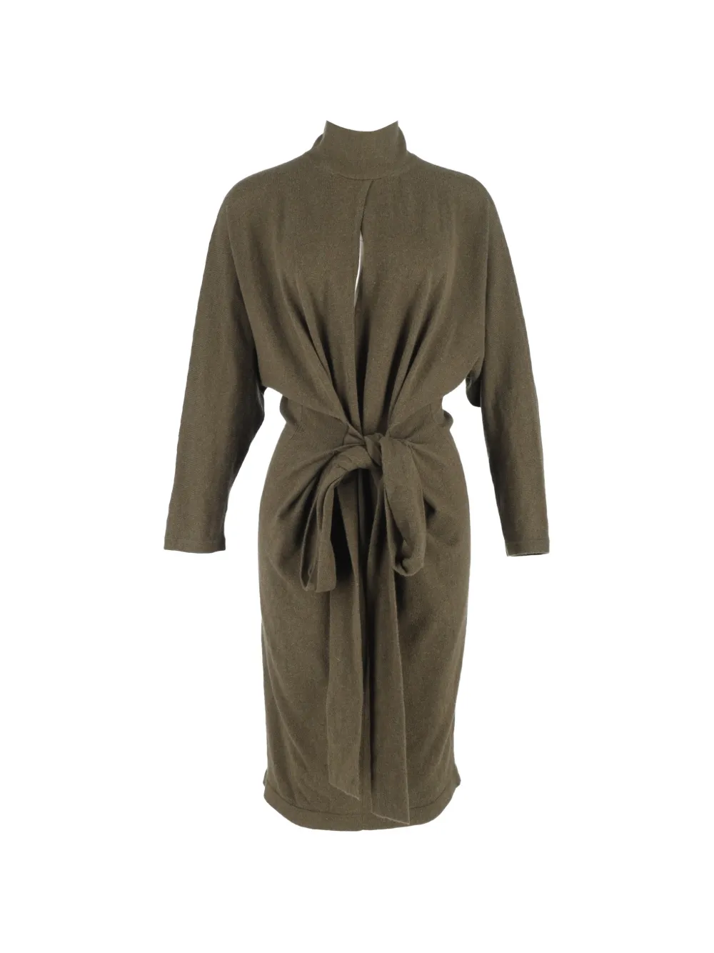 Tom Ford Vintage belted turtleneck dress - Verde