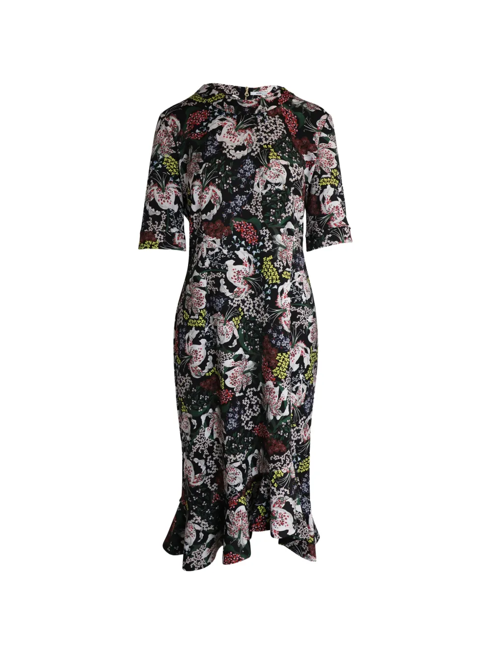 ERDEM Lucy floral midi dress - Nero