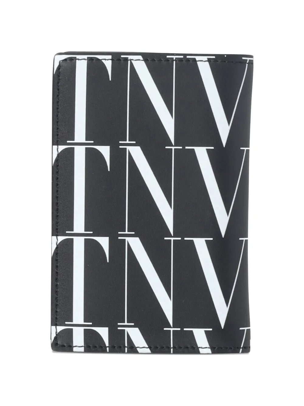 Vltn-Print Calf Leather Cardholder