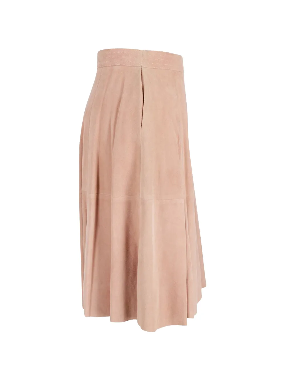  Iris & Ink Circle Suede Skirt - Neutrals 