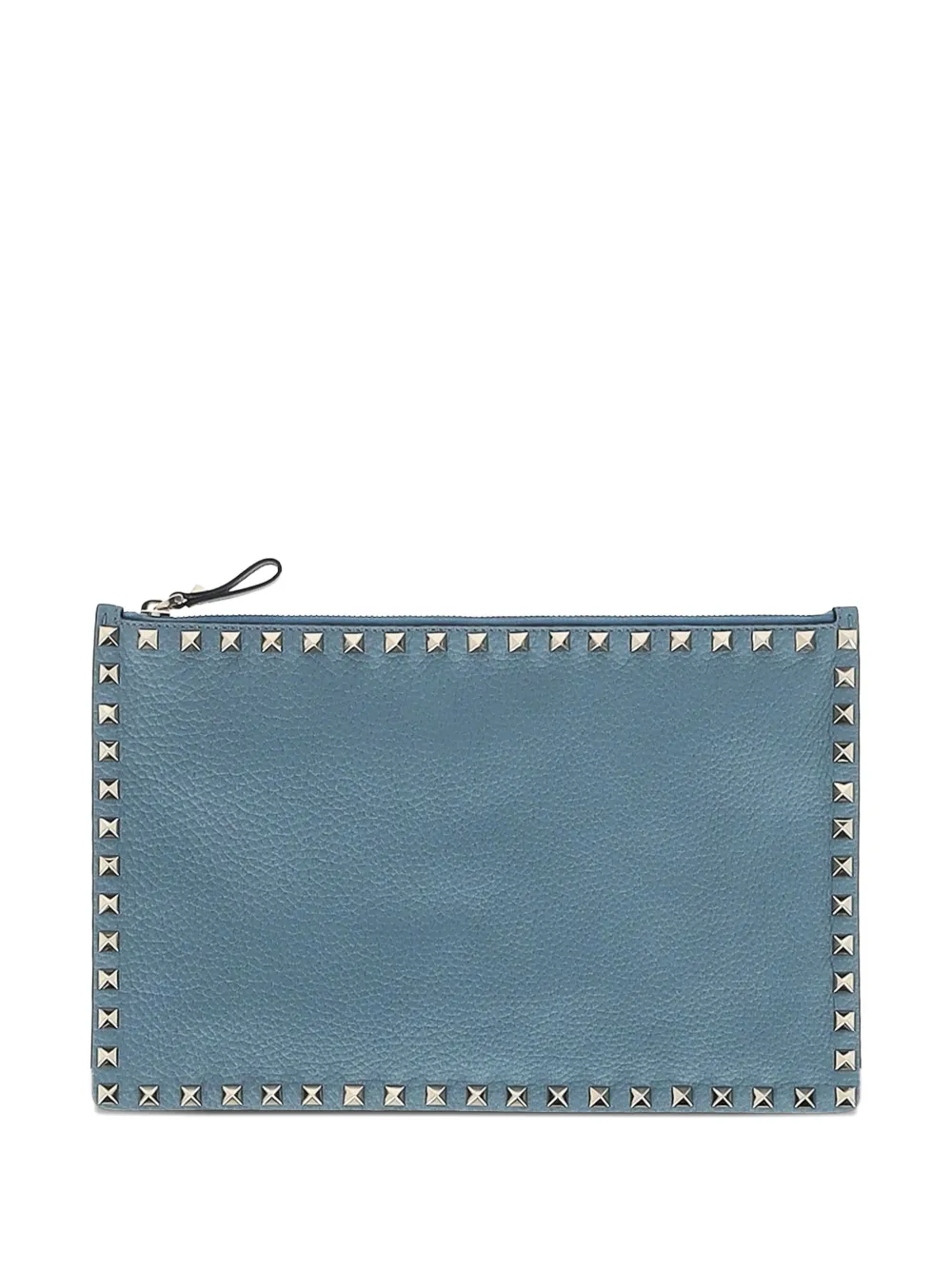 Valentino Garavani Pre-Owned Rockstud leather clutch bag - Blu