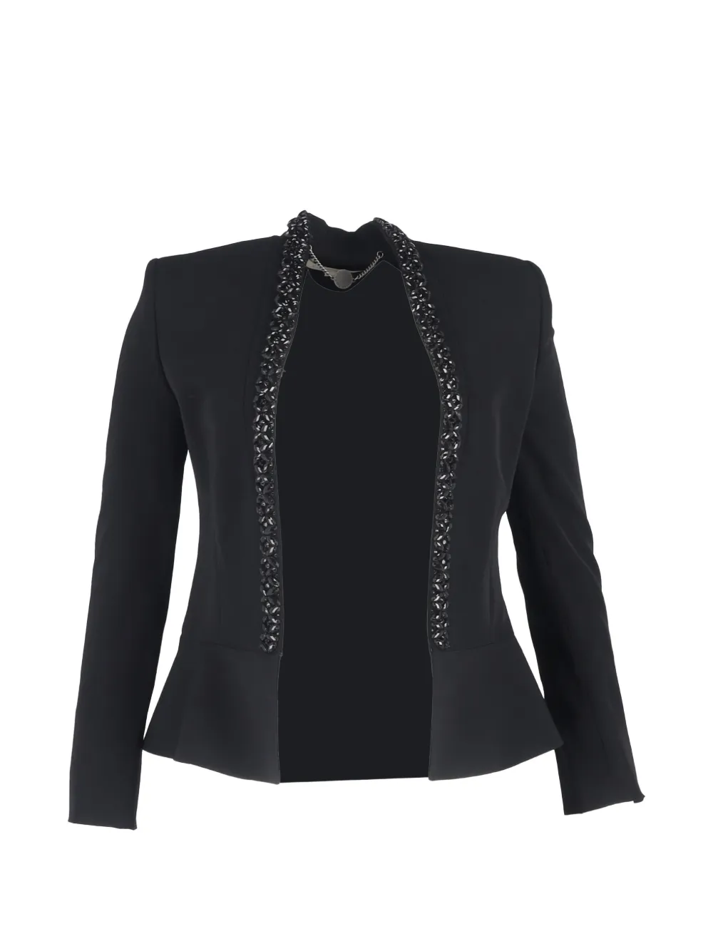 Stella McCartney Pre-Owned crystal-embellished wool blazer - Nero