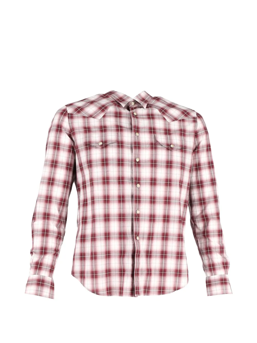 Saint Laurent Pre-Owned plaid flannel long-sleeve shirt - Rosso