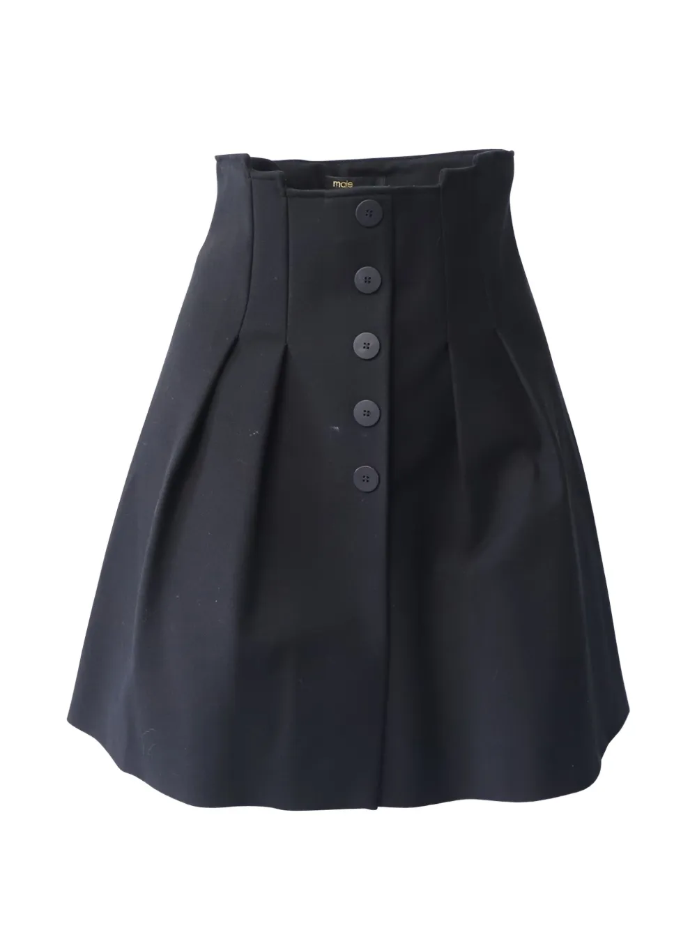 Maje button pleated skirt - Nero