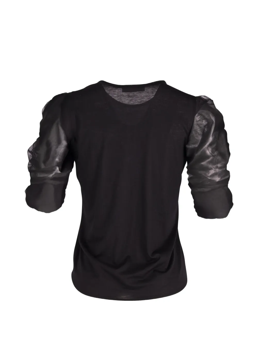 Sheer-Sleeved Blouse