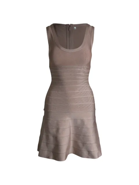 Herve Leger bandage flared mini dress