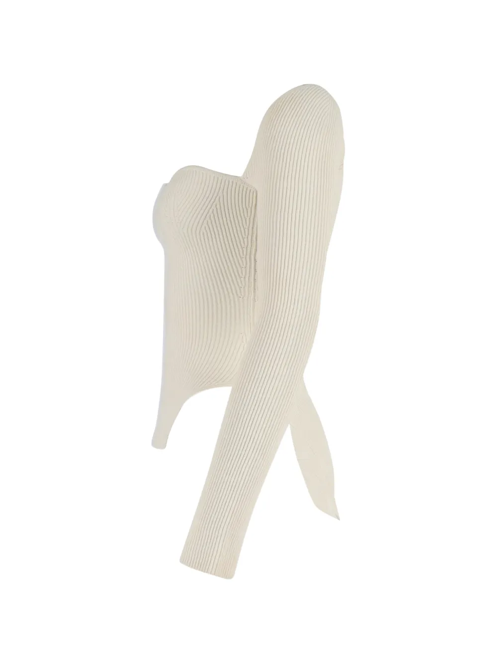  Khaite Pre-owned Maddy Knitted Off-shoulder Top - Neutrals 