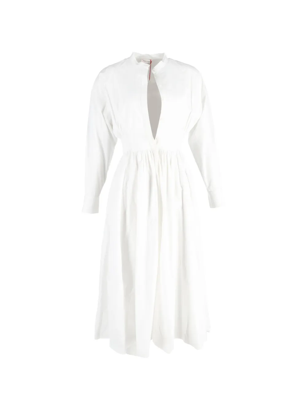 Alexander McQueen Pre-Owned button-up long-sleeve midi dress - Bianco