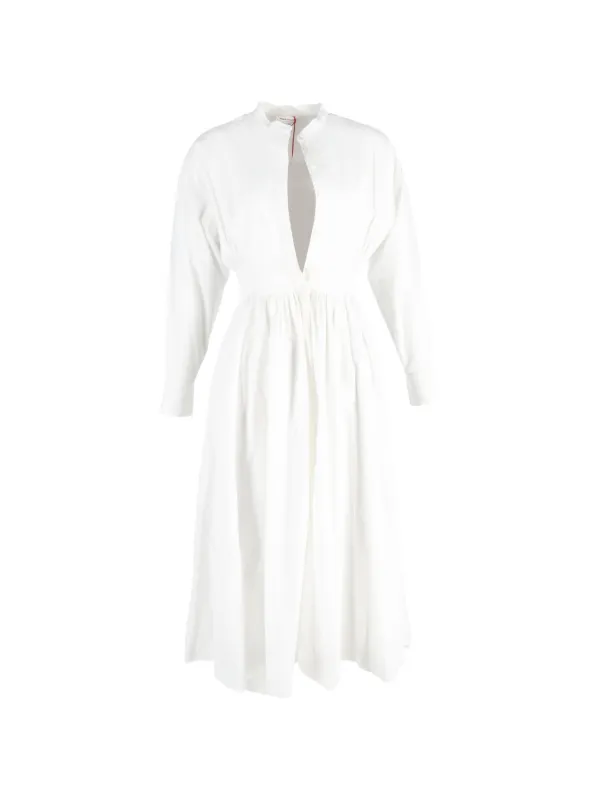 Alexander McQueen Pre-Owned button-up long-sleeve Midi Dress | White | FARFETCH KW Alexander McQueen Pre-Owned button-up long-sleeve Midi Dress | White | FARFETCH KW