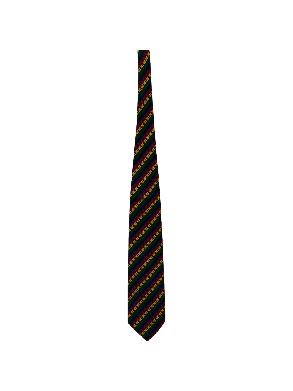 Moschino Pre-Owned striped-pattern silk tie - Blu