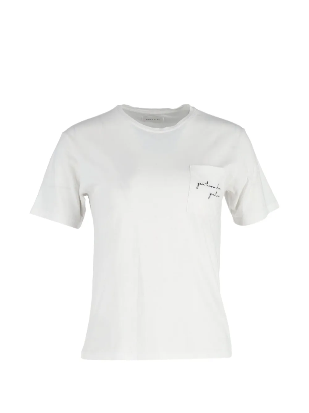 ANINE BING chest-pocket T-shirt - Bianco