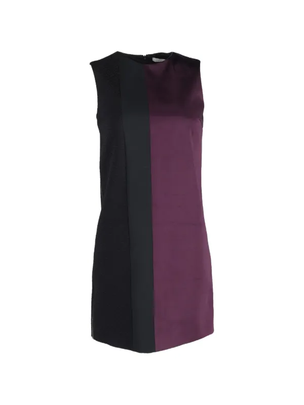 purple colour block dress Vintage Oscar De La Renta Color-block Dress