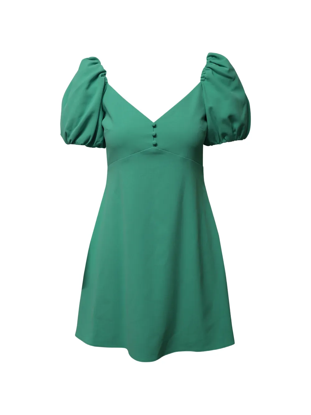 alice + olivia puff-sleeve flared dress - Verde