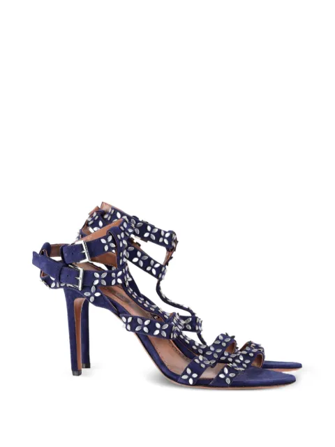 Alaïa Pre-Owned flower stud ankle strap sandals