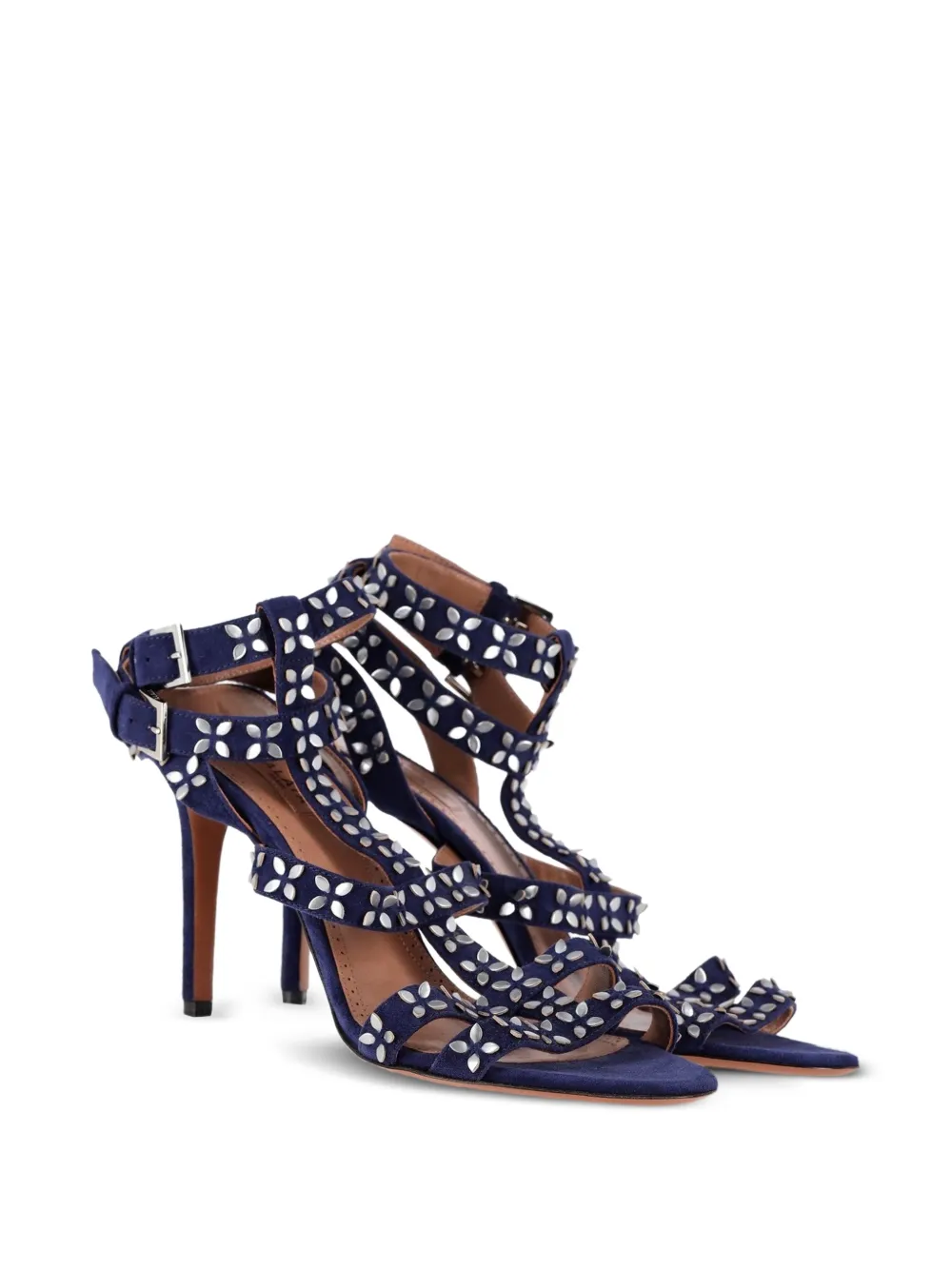 Flower Stud Ankle Strap Sandals