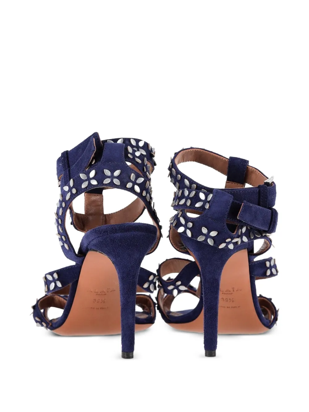 Flower Stud Ankle Strap Sandals