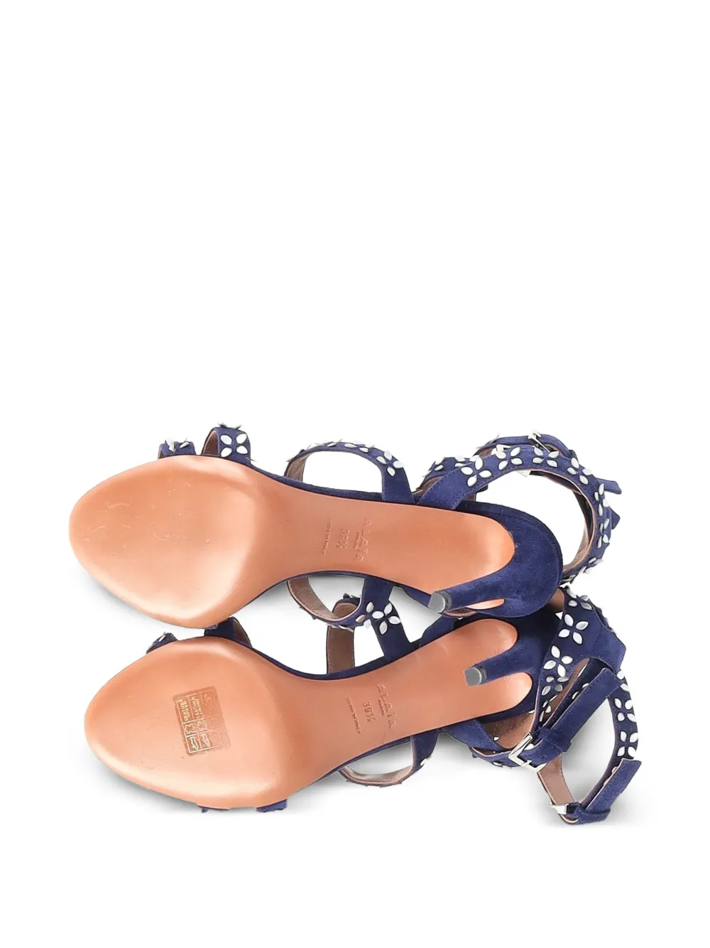Flower Stud Ankle Strap Sandals